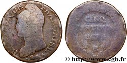 Cinq centimes Dupré, grand module 1797 Orléans/Limoges F.115/30