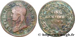 Cinq centimes Dupré, grand module 1799 Lille F.115/78