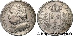 5 francs Louis XVIII, buste habillé 1814 Toulouse F.308/9