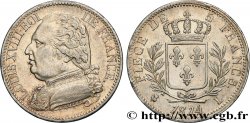 5 francs Louis XVIII, buste habillé 1814 Bayonne F.308/8