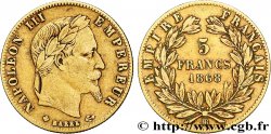 5 francs or Napoléon III, tête laurée 1868 Strasbourg F.502/14 TTB40