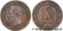 Deux centimes Napoléon III, tête nue 1856 Rouen F.107/39