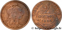 2 centimes Daniel-Dupuis, flan mat 1898 F.110/2