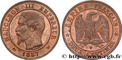 Deux centimes Napoléon III, tête nue 1857 Lille F.107/51
