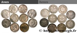 Lot de dix écus de 5 francs n.d. F.-/