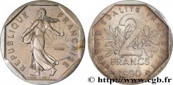 Piéfort Argent de 2 francs Semeuse 1990 Pessac GEM.123 P2 MS