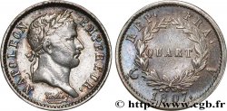 Quart (de franc) Napoléon Ier tête laurée, République française 1807 Paris F.161/1