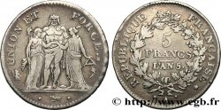 5 francs Union et Force, Union desserré, avec glands intérieurs et gland extérieur 1797 Paris F.291/5 TB+