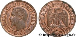 Un centime Napoléon III, tête nue 1857 Rouen F.102/33