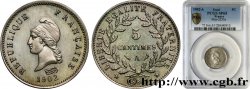Essai-Piéfort de 5 centimes d’après Dupré, Maillechort, flan rond 1902 Paris GEM.11 EP