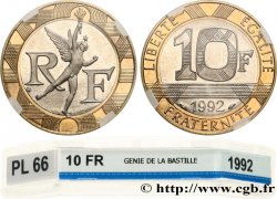 10 francs Génie de la Bastille, Belle Épreuve 1992 Pessac F.375/8 var.