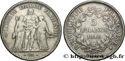 5 francs Hercule, IIe République 1848 Bordeaux F.326/4