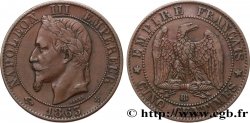 Cinq centimes Napoléon III, tête laurée 1863 Strasbourg F.117/11