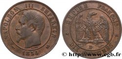 Dix centimes Napoléon III, tête nue 1854 Rouen F.133/12