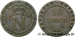 Faux de 10 cent. à l N couronnée 1808 Paris F.130/2 var.