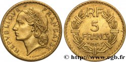 5 francs Lavrillier, bronze-aluminium 1945 Castelsarrasin F.337/6