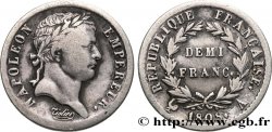 Demi-franc Napoléon Ier tête laurée, République française 1808 Paris F.177/2