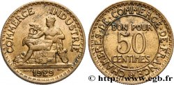 50 centimes Chambres de Commerce 1929 Paris F.191/11 TTB+