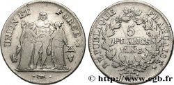 5 francs Union et Force, Union serré, avec glands intérieurs et gland extérieur 1800 Perpignan F.288/149