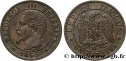 Un centime Napoléon III, tête nue 1855 Marseille F.102/22