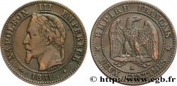 Deux centimes Napoléon III, tête laurée 1861 Paris F.108A/1