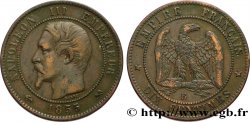 Dix centimes Napoléon III, tête nue 1855 Rouen F.133/21