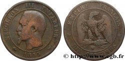 Dix centimes Napoléon III, tête nue 1855 Lille F.133/33