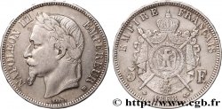 5 francs Napoléon III, tête laurée 1868 Strasbourg F.331/13