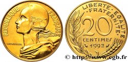20 centimes Marianne, Brillant Universel, Frappe Médaille 1992 Pessac F.156/34