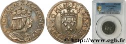 Essai-piéfort de métal (argent) et de module au type du ducat d’or de Naples de Louis XII n.d. Paris Maz.2226 a var.