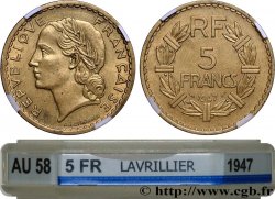5 francs Lavrillier, bronze-aluminium 1947 F.337/9