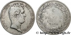 5 francs type Tiolier sans le I, tranche en creux 1830 Paris F.313/1