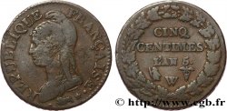 Cinq centimes Dupré, grand module 1797 Lille F.115/31