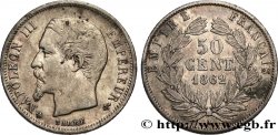 50 centimes Napoléon III, tête nue 1862 Paris F.187/16