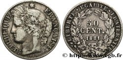 50 centimes Cérès, Troisième République 1881 Paris F.189/9