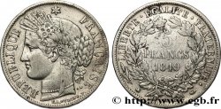 5 francs Cérès, IIe République 1849 Strasbourg F.327/3