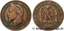 Cinq centimes Napoléon III, tête laurée 1864 Paris F.117/13