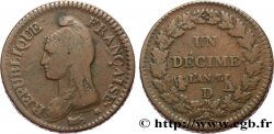 Un décime Dupré, grand module 1799 Lyon F.129/40