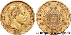 20 francs or Napoléon III, tête laurée 1861 Paris F.532/1