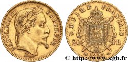 20 francs or Napoléon III, tête laurée 1865 Strasbourg F.532/12