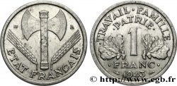 1 franc Francisque, légère 1943 Beaumont-Le-Roger F.223/4