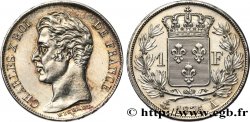 1 franc Charles X, matrice du revers à cinq feuilles 1825 Paris F.207/1