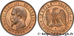 Dix centimes Napoléon III, tête nue 1856 Paris F.133/33