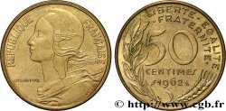 50 centimes Marianne, col à 4 plis 1962 Paris F.197/3