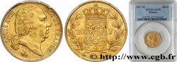 20 francs or Louis XVIII, tête nue 1817 Perpignan F.519/8 AU55 PCGS