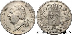 5 francs Louis XVIII, tête nue 1822 Lille F.309/75