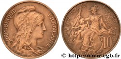 Essai de 10 centimes Daniel-Dupuis en bronze, flan mat 1898 Paris F.136/3