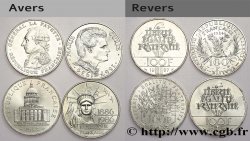 Lot de 4 pièces de 100 francs commémoratives - - F.-/