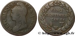 Cinq centimes Dupré, grand module 1797 Lille F.115/31
