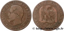 Cinq centimes Napoléon III, tête nue 1857 Strasbourg F.116/39